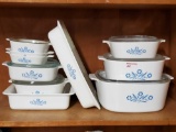 5 Liter to Petite Pan Corning Ware Cornflower Casseroles and Bakers