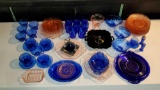 Cobalt and Pink Depression and Collecteible Glass