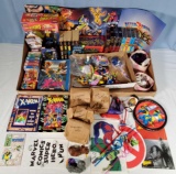 Tray Lot of X-Men Memorabilia, Books, VCRs, Special Card Sets, Giveaways and More