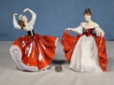2 Royal Doulton Lady Figurines- Sarah HN 2265, Karen HN 2388