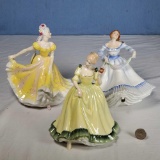 3 Royal Doulton Figures - Ninette HN 2379, Paula HN 2906, and Juliet HN 2968