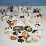 Tray lot of Misc Animal Figurines