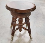 Victorian Swivel Top Piano Stool