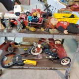 2 Tier Cart of Vintage Toys