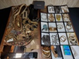 2 Trays of Bebe & Other Signed Fashion Jewelry