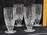 Lismore Set 4 Waterford Cut Crystal Ice Tea Glasses