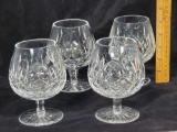 4 Vintage Waterford Crystal Brandy Snifters