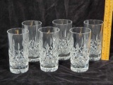 Lismore Panel Set of 6 Vintage Waterford Cut Crystal Highball Tumblers