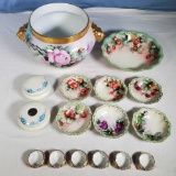 16 Pcs Hand Painted China by Artist J Garrison