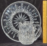 Waterford Crystal Lismore Cake Plate & Pitcher