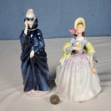 2 Royal Doulton Lady Figurines -Masque HN 2554 and Clare HN 2793