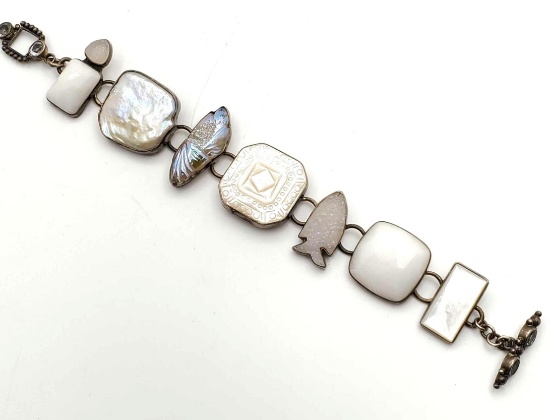 Amy Kahn Russell Mother of Pearl Sterling Silver Bracelet