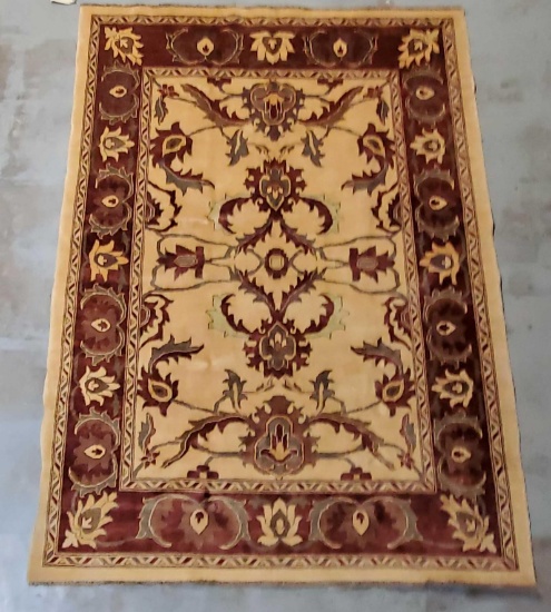 74"x105" Hand Knotted Persian 100% Wool Pile Rug