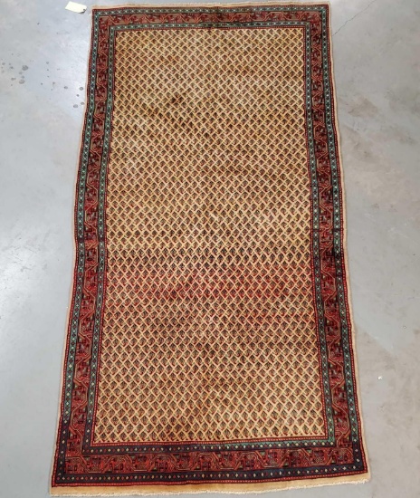 55"x107" Hand Woven Persian 100% Wool Pile Rug