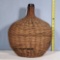 Antique Demijohn Carboy Bottle in Wicker Basketweave Wrap