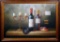 M Aaron European Oil on Canvas Still Life Painting of Fruit, Wine and Candelabra