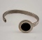 Sterling Silver & Black Onyx Pierre Cardin Cuff Bracelet