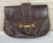 Authentic Vintage Gucci Brown Leather Clutch with Horsebit Hardware w/ COA