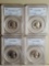 PCGS PR68 1959, 1960 and 1962 and PR67CAM 1961 Silver Washington Quarters