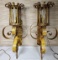 Pair of Iron Medieval Style Wall Sconce Lights