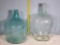 2 Aqua Glass Demijohn Carboy Bottles