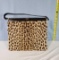 Vintage 1960's Leopard Fur & Black Leather Purse w/ Orig. Receipt