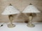 Pair of Stained Glass Shade Lamps