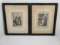 Pair of Religious Engravings on Silk After Albrecht Durer