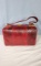 Vintage Red Snake Skin Box Purse by Bass