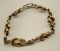 Vintage 12K Gold Filled & Sterling Silver Square Knot Bracelet