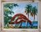 L Newton Florida Highwaymen Oil on Masonite of Royal Poinciana