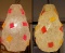 Pair of Mid Century Spun Fiberglass Pear Shaped Swag Lights