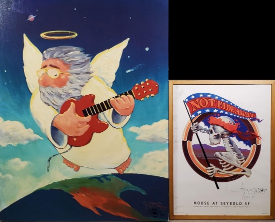 Jerry Angel Giclee and Album Art Poster, Signed by Stanley Mouse