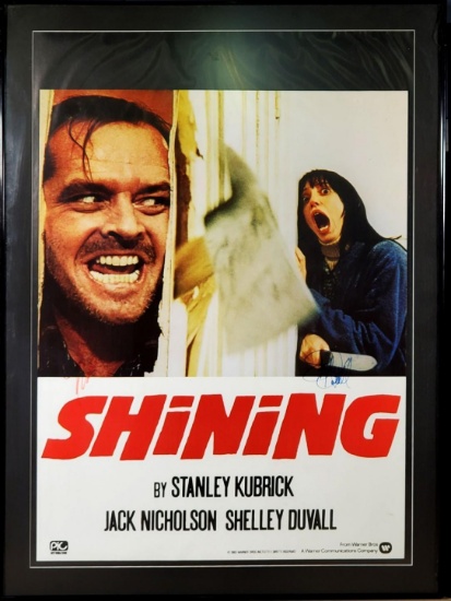 The Shining Movie Poster Signed by Jack Nicholson & Shelley Duvall