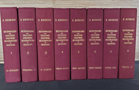 E. Benezit Volume 1-8 "Dictionnaire Des Peintres Sculpteurs Dessinateurs et Graveurs" 1966