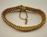 18K Yellow Gold Woven Link Bracelet