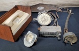 Box Lot Of Vintage Car Parts & Vintage Western Electric Phone In A Box