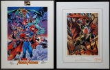 Marvel Comics Avengers Assemble and LE Spawn Collector's Full Color Signed and Framed Lithographs