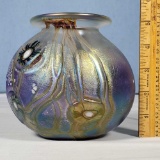 Superb Eickholt Glass Vase with Textured Iridized Surface