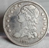 1831 Capped Liberty Silver Quarter