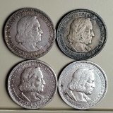 2 1892 and 2 1893 Columbian Expo Commemorative Silver Half Dollars