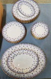 Lot of Spode Fleur De Lys Blue Dinnerware