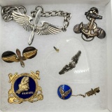 Collection of Sterling Silver WWII Sweetheart Jewelry