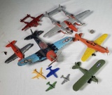 Collection of 1950-60s Hubley Kiddie Toys Airplanes and more