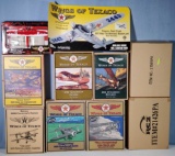 7 Misc Annual Wings of Texaco Airplane Banks 1995-2005 and 1 Display Sign