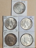 5 1922 US Silver Peace Dollar VAM Die Varieties - VAM 1A, 2F, 3A, 4 and 8