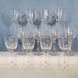 12 Tiffin/Franciscan Rosalie Wheel-Cut Water Goblets