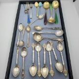 Collection of Sterling Silver Spoons incl. Scandinavian Enameled