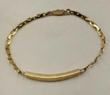 14K Yellow Gold ID Bracelet 