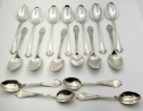 13 Sterling Silver Flatware Spoons And Silver Plate Tiffany & Co. 